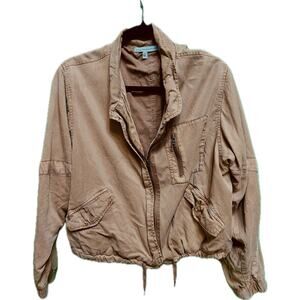 Young Fabulous & Broke Tan Bomber Utility Jacket Size Medium